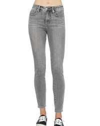 Judy Blue Mid Rise Skinny Jean in grey wash - women's jeans