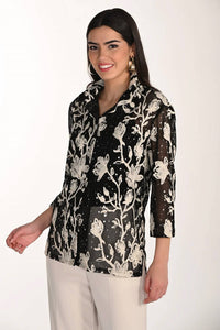 Frank Lyman - Floral Collar Top