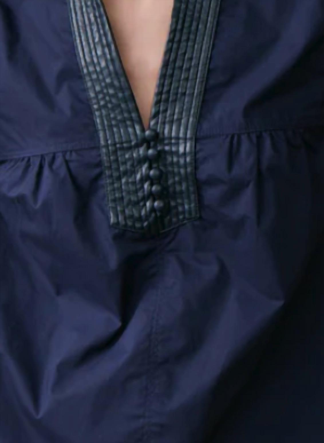 MELISSA NEPTON Rocha Blouse in dark navy - women's blouse - alternate view