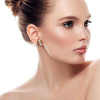 Wholesale Accessory Market - Women's Crystal Football Stud Earrings