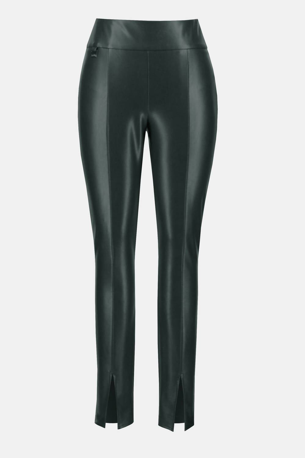Joseph Ribkoff High-waisted Slim Leather Leggings in emerald - women's pants - view 5