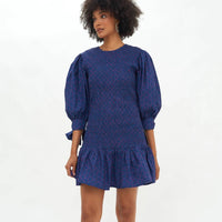 Oliphant - Smocked Tie Sleeve Mini Dress