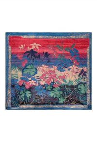 Johnny Was Lavandula Laurel Canyon Cozy Blanket in blue multi - item - detail view
