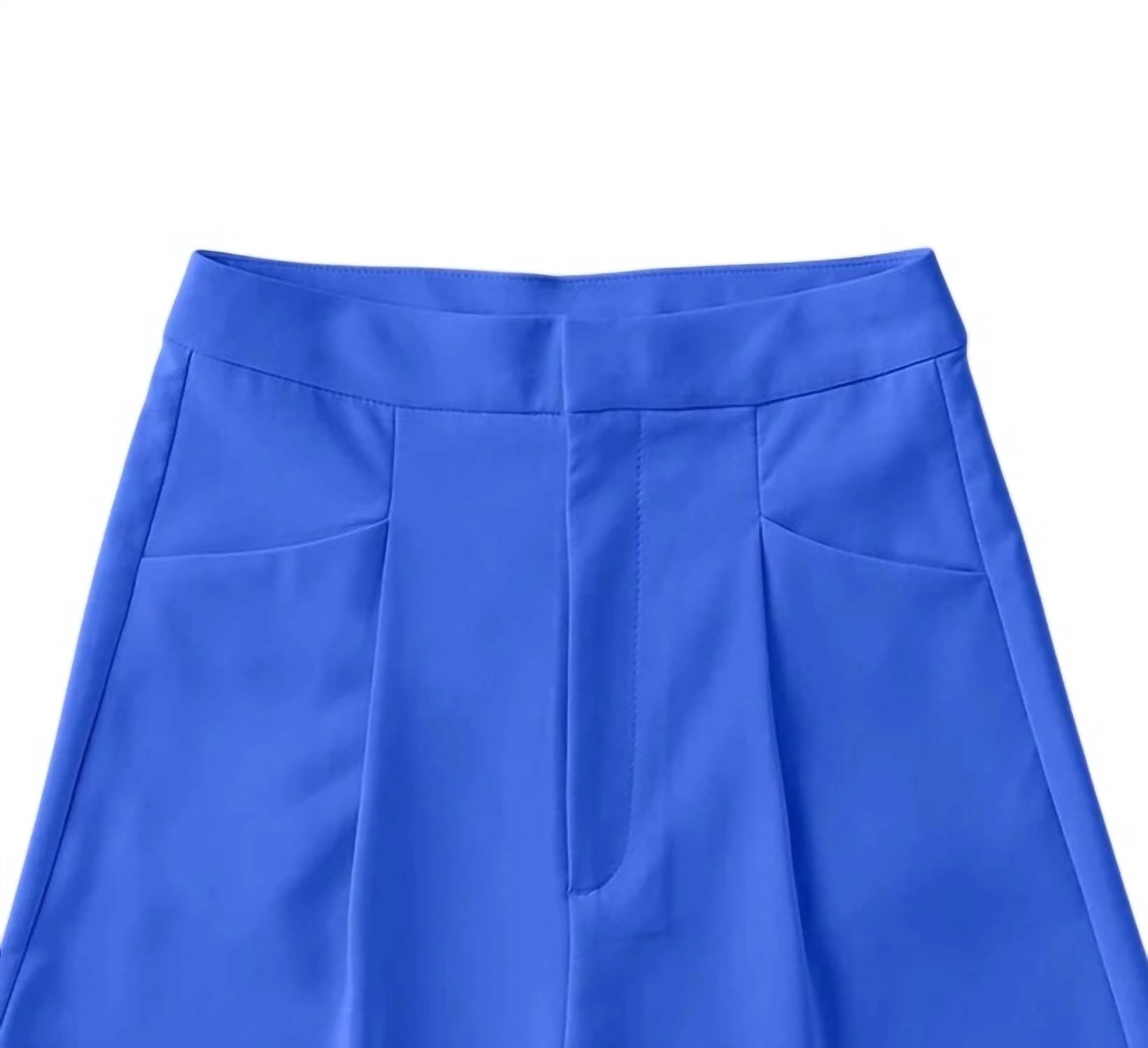 Urban Daizy - Women's Britt High Waist Hidden Closure Pleated Short