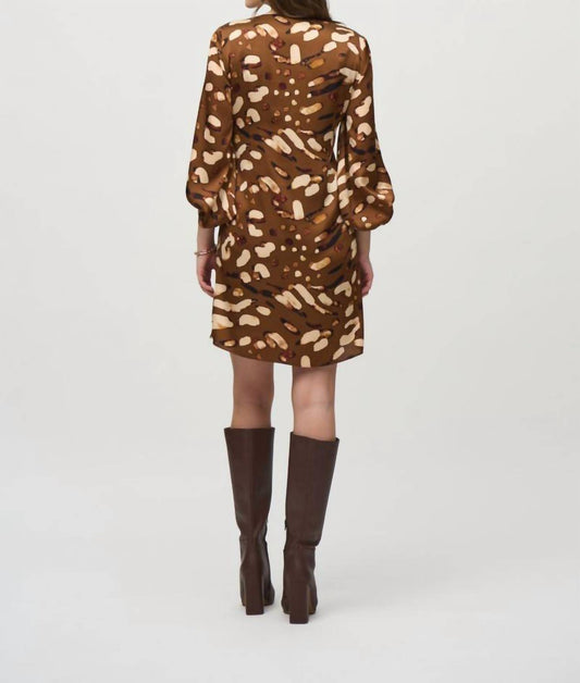 Joseph Ribkoff - Animal Print Satin Shift Dress