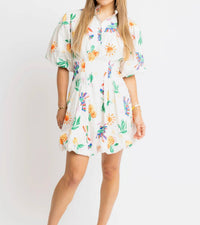 Karlie - Toucan Fruit Bubble Hem Dress