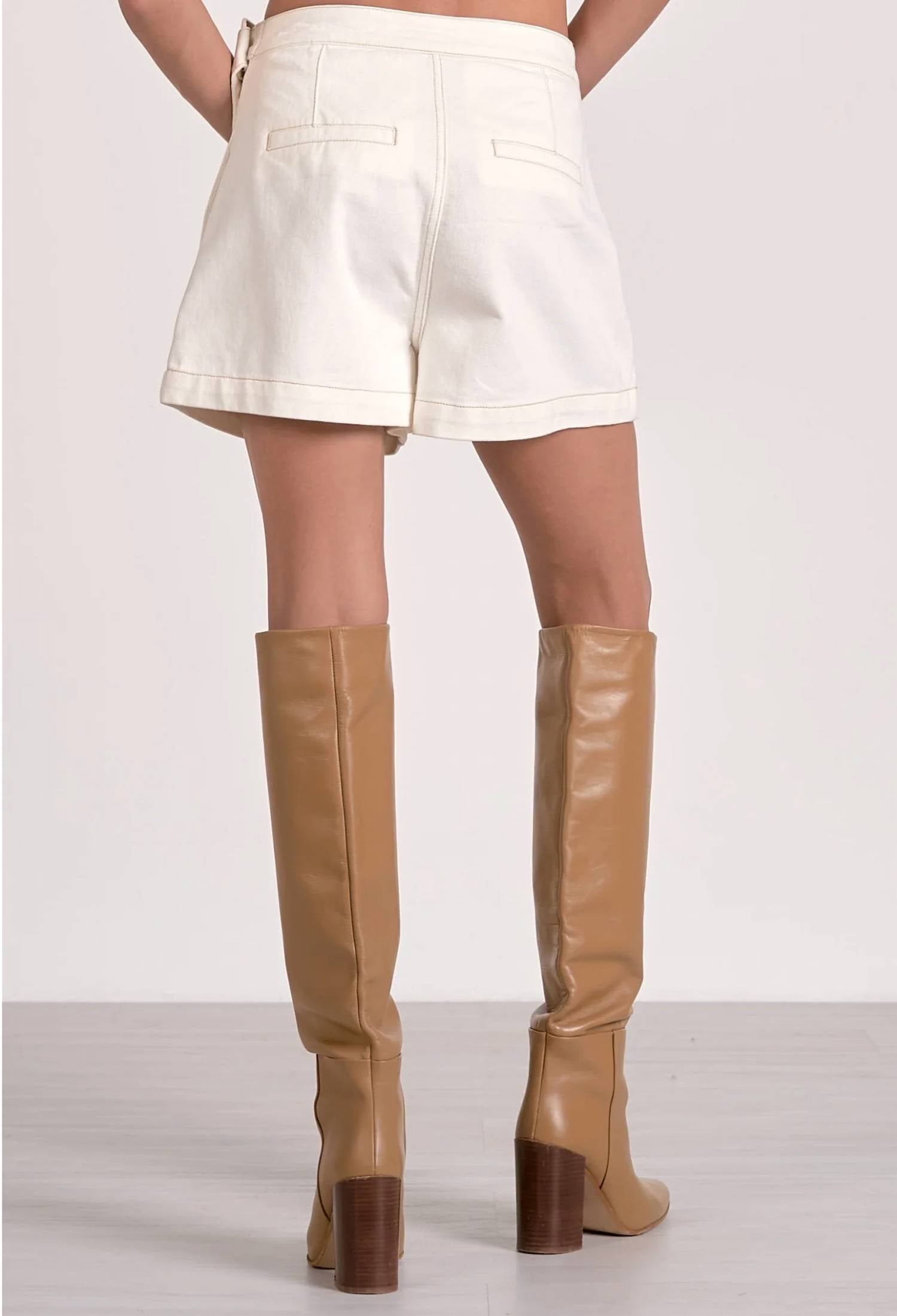 Elan - Jenny Slanted Front Belted Skort