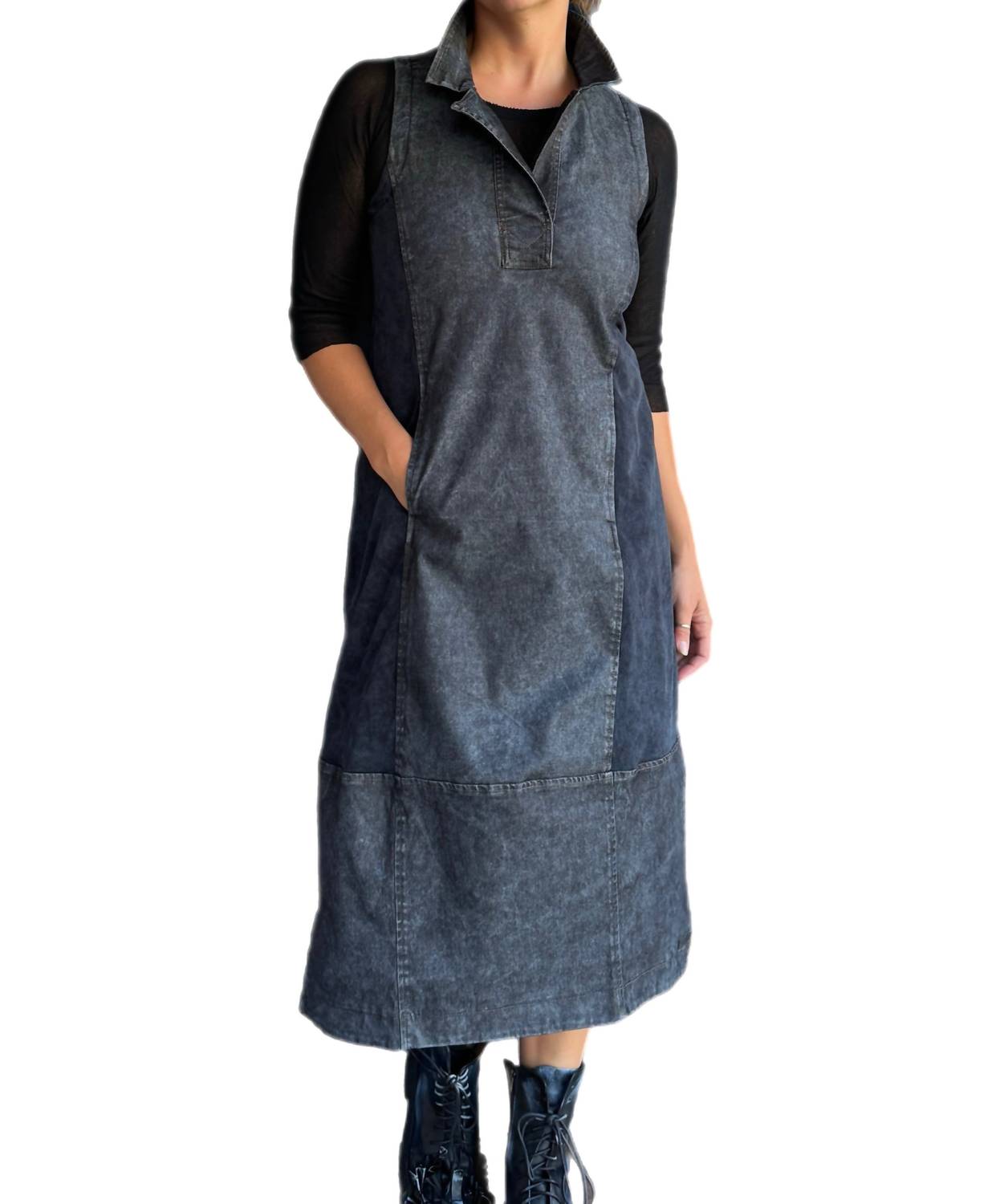 Luukaa - Sleeveless Collared Dress