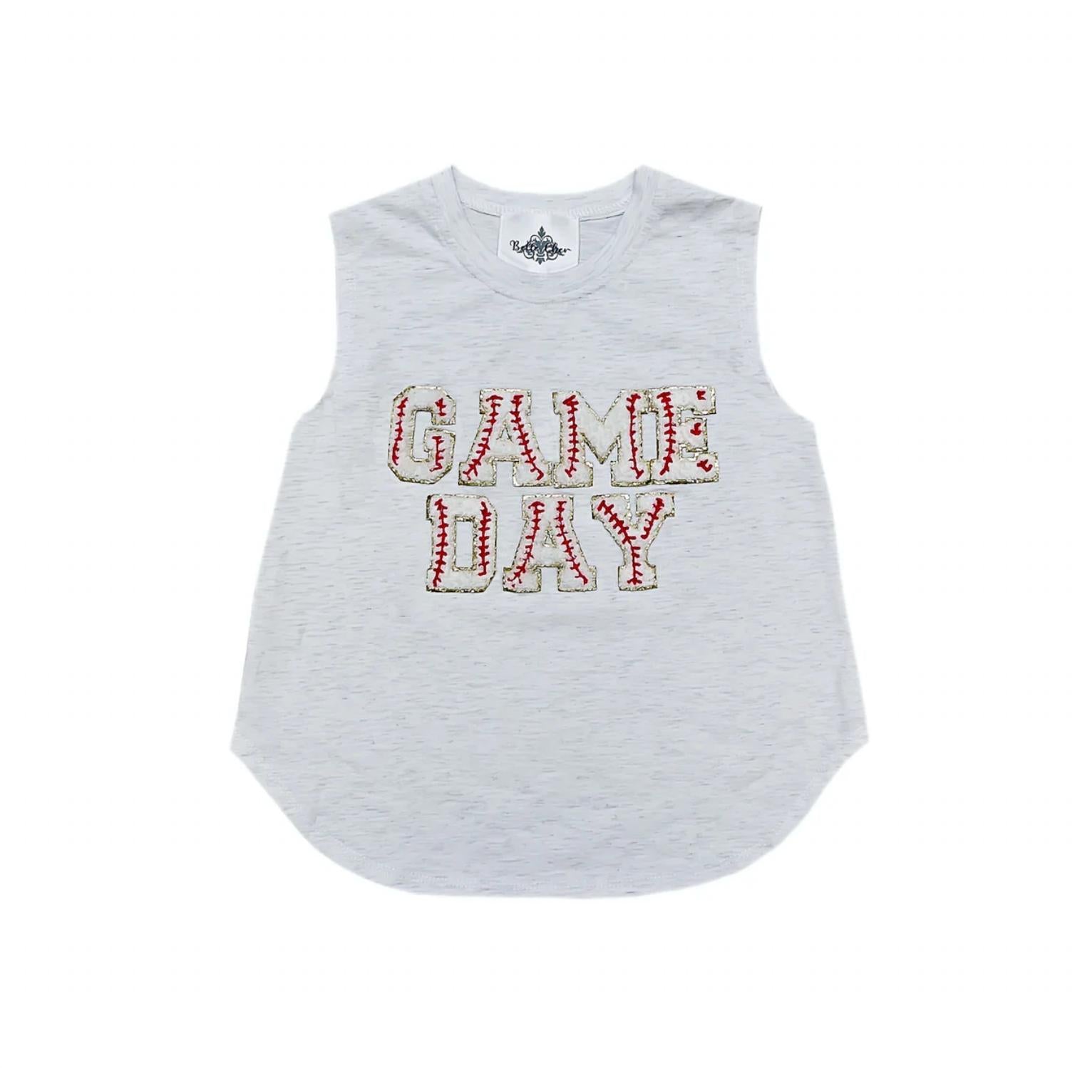 Belle Cher - Kid's Game Day Sequined Chenille Tank Top