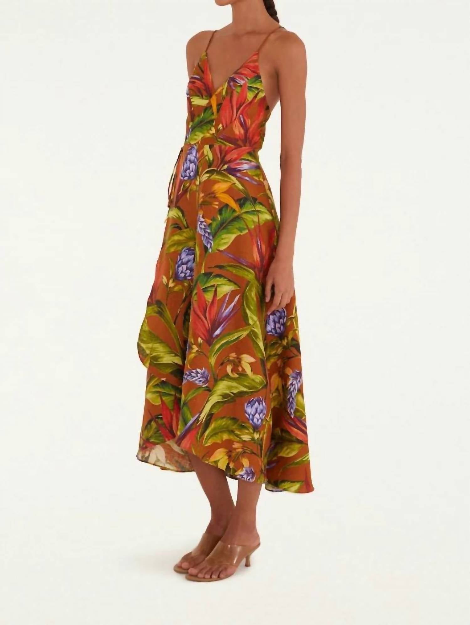 Farm Rio - Florart Midi Wrap Dress