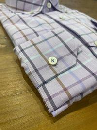 Calder Carmel - Men's Calder Luxury Melange Peached Twill Herringbone Shirt