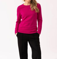 Marble - Round Neck Rib Knit Sweater