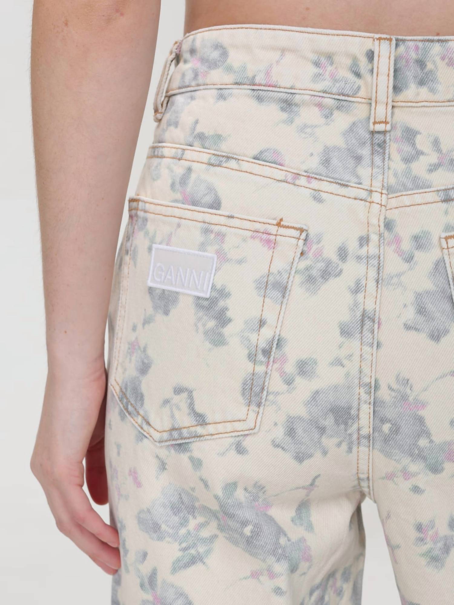 Ganni - Angi Floral Printed Cargo Jean