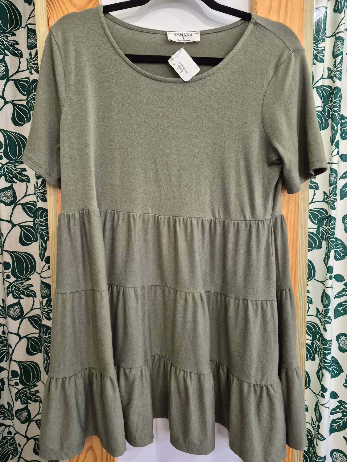 Zenana - Short Sleeve Tiered Ruffle Babydoll Tunic