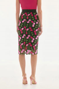 Joseph Ribkoff - Floral Embroidered Pencil Skirt