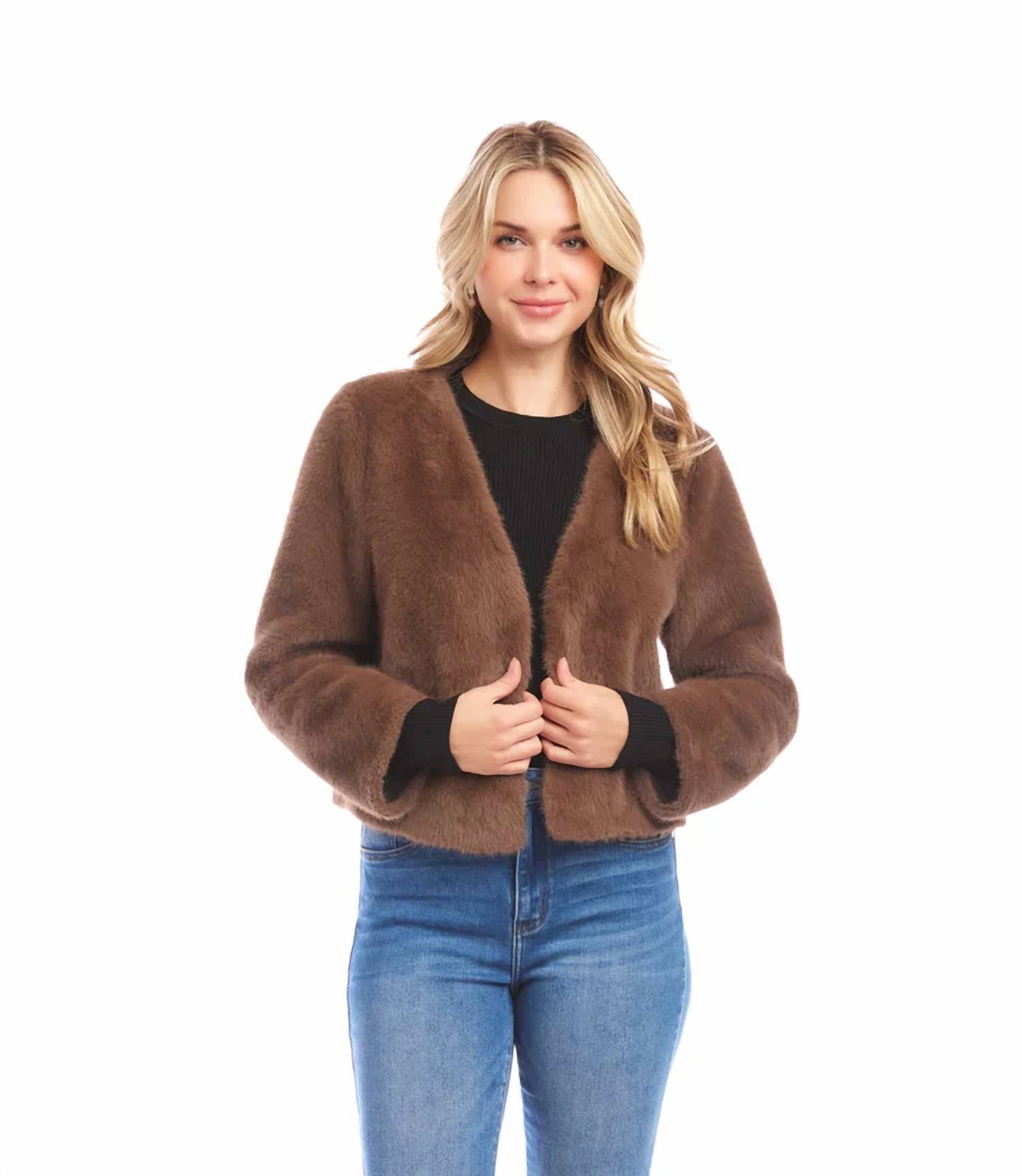 Karen Kane - Rosalie Reversible Faux Fur Jacket