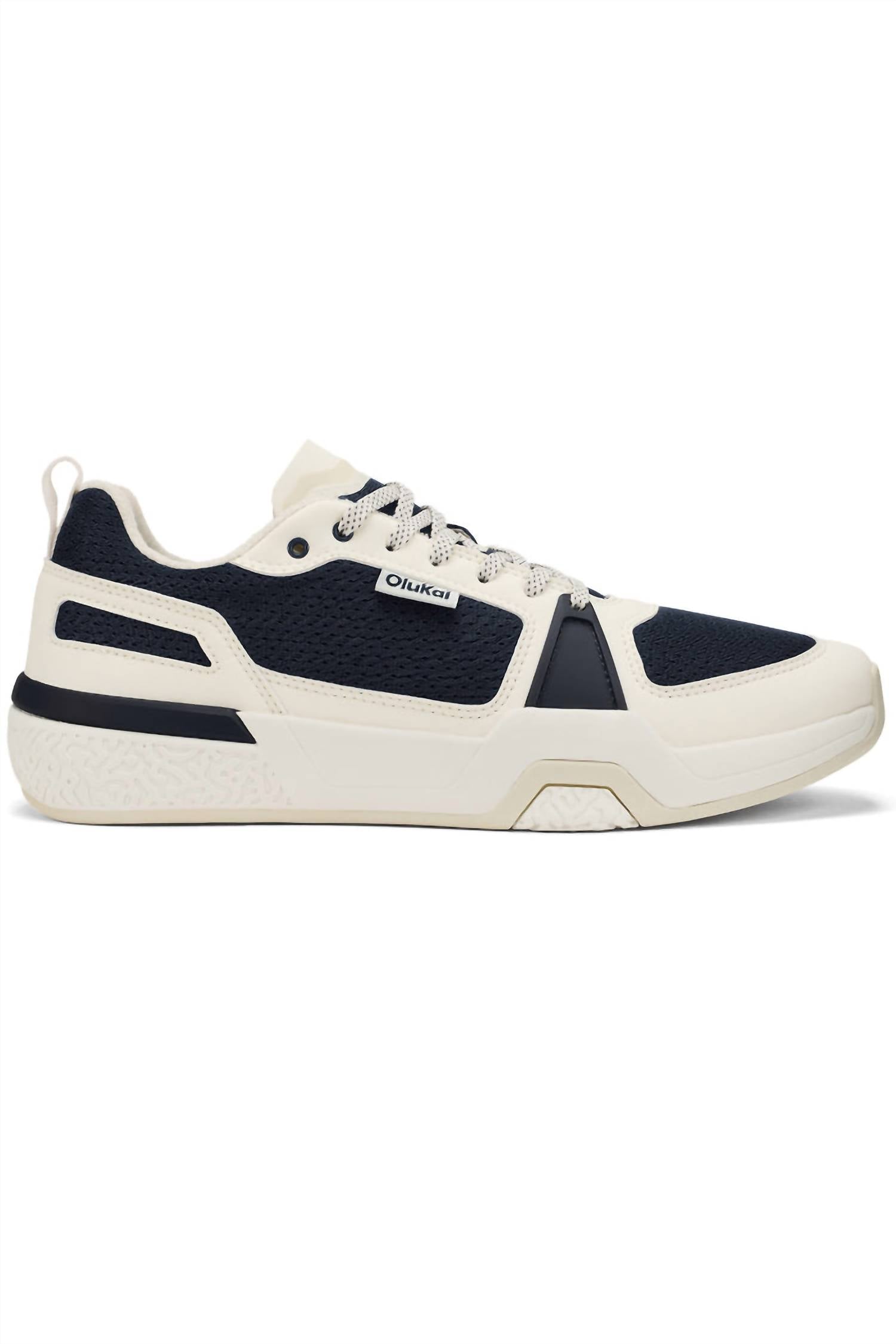 OluKai Men's 'anau Court Sneakers in mood indigo bright white - men's sneaker