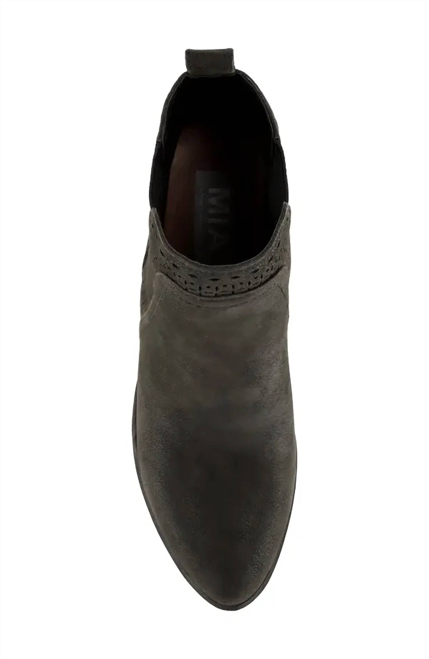 MIA Women's Lorenza Heeled Booties in black - women's shoe - alternate view