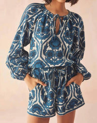 Omika - Tiya Tie Front Blouse