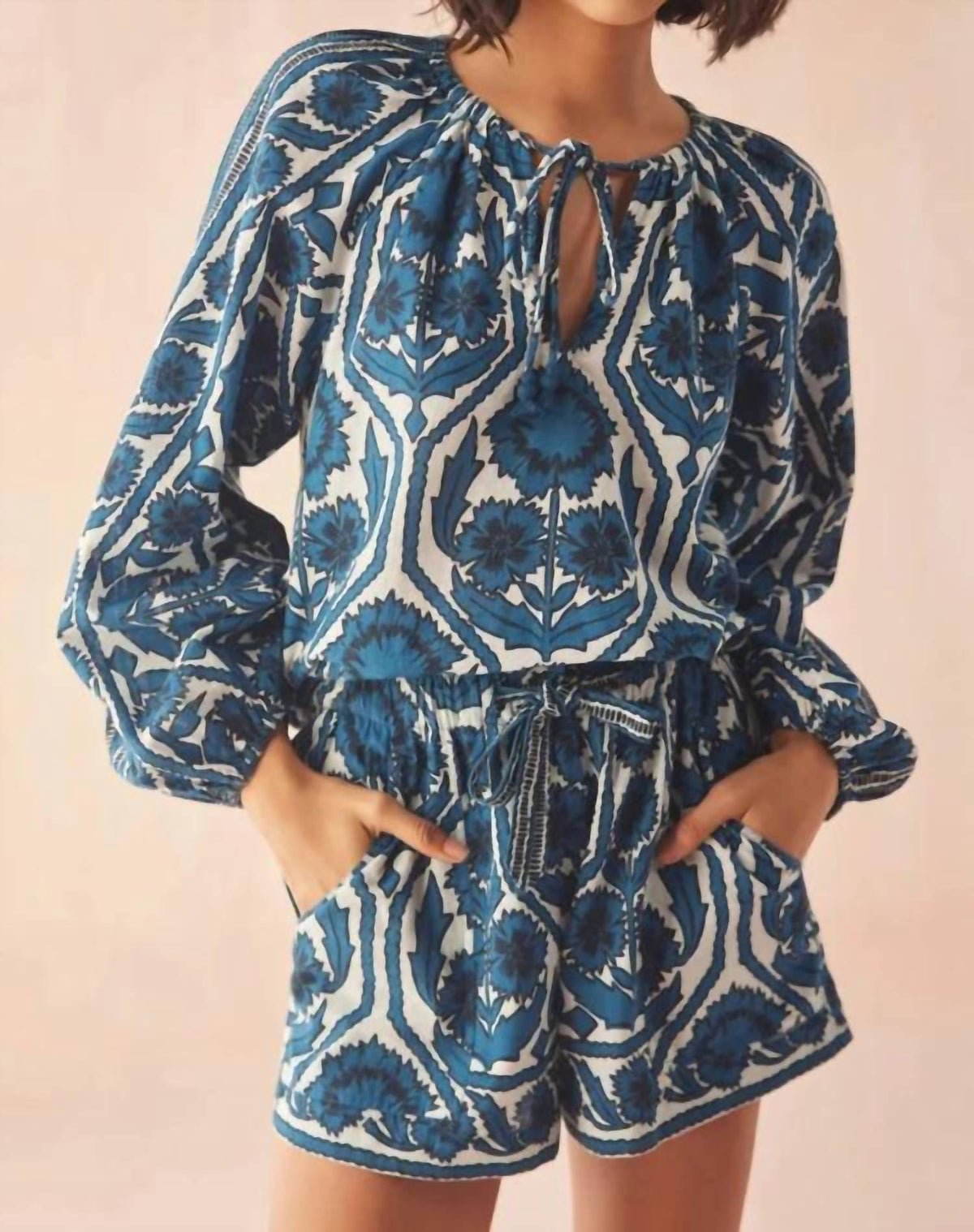 Omika - Tiya Tie Front Blouse