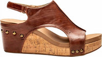 Corkys Footwear Women's Carley Wedge Sandal in bourbon brown - women's sandal - alternate view