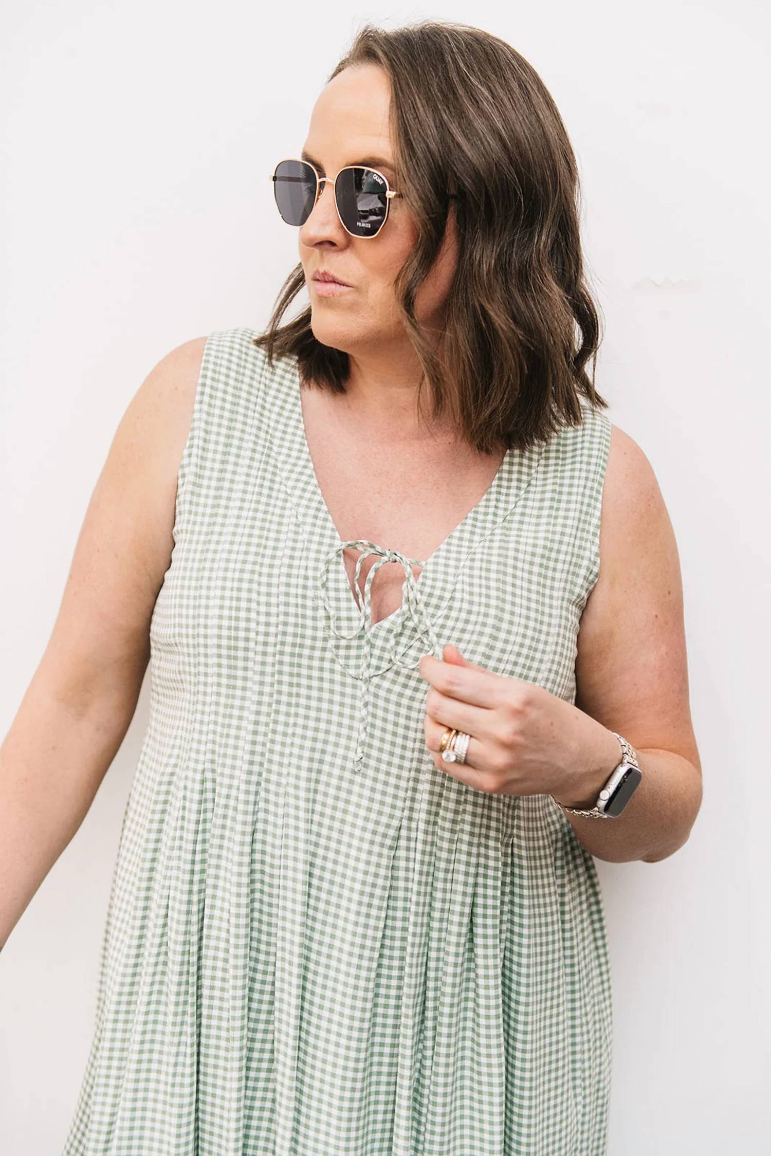 Gentle Fawn - Gingham Sleeveless Mini Dress