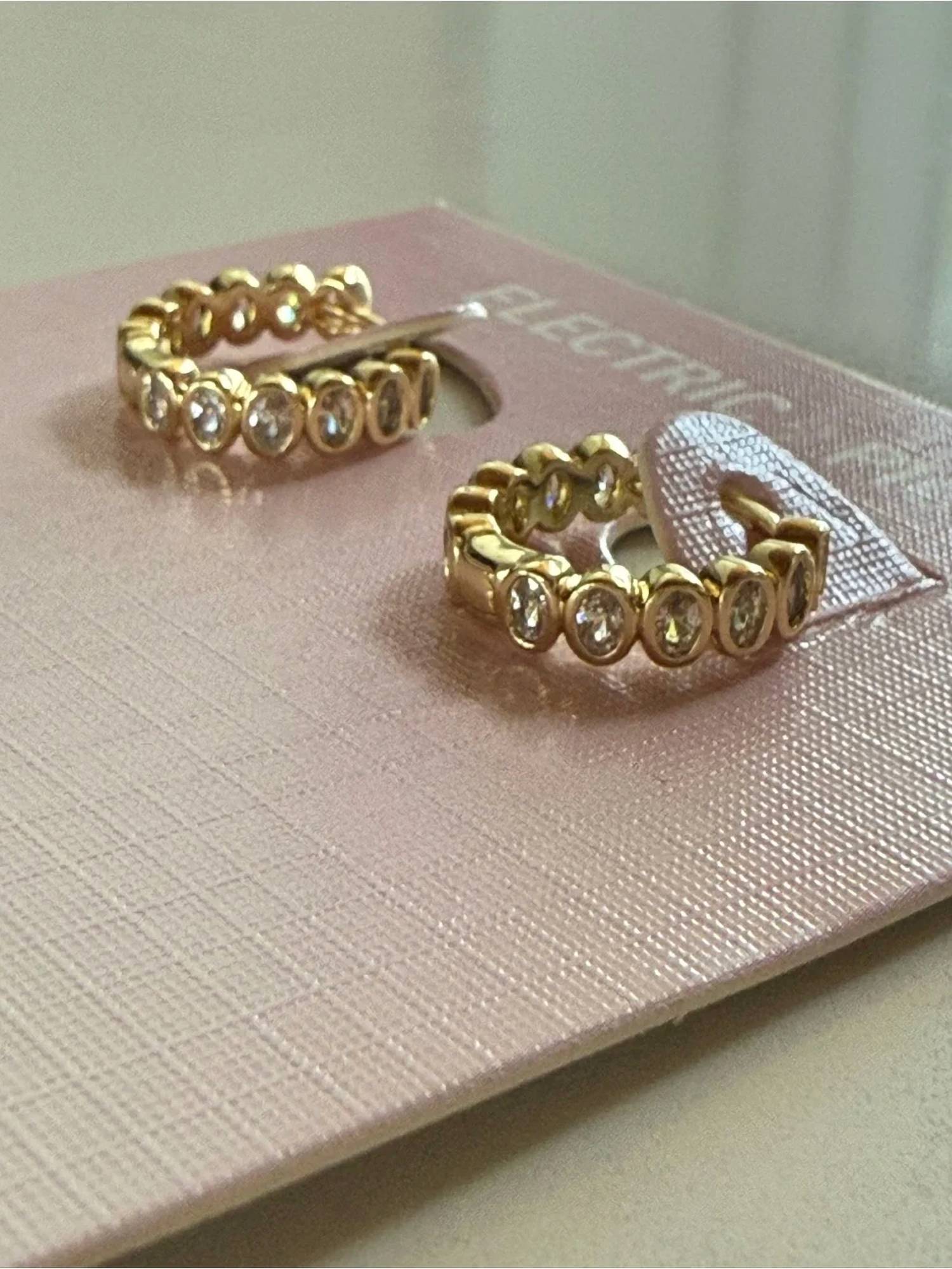 Electric Picks - Champagne Hoops Earrings