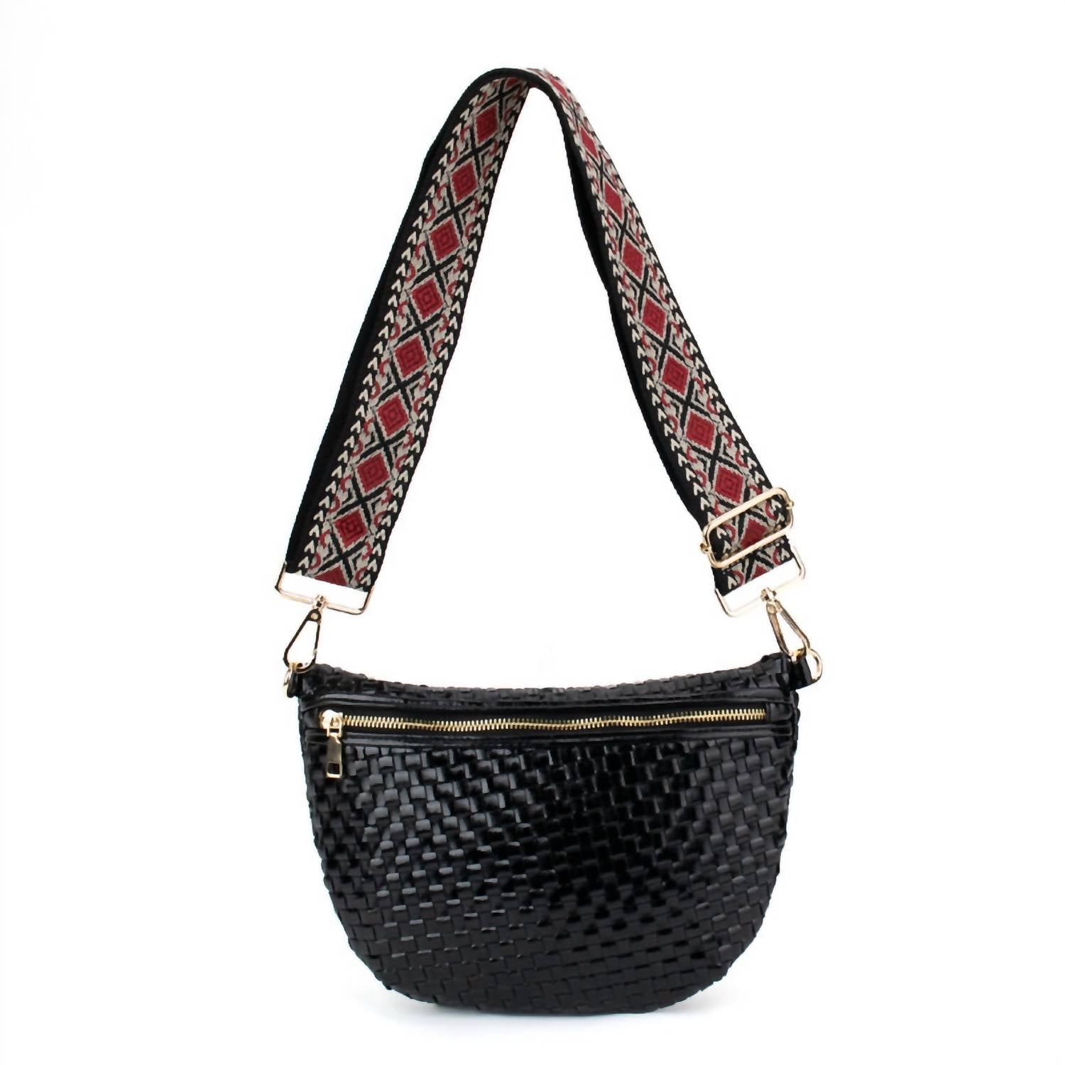 Babs+Birdie - Women's Fiona Checkered Woven Bum Bag