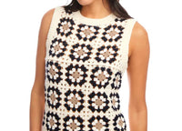 Karen Kane - Pax Patchwork Crochet Sweater Tank