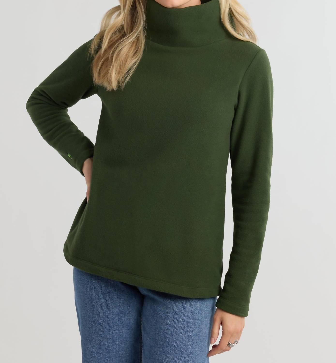 Dudley Stephens Greenpoint Turtleneck Tunic in spruce - women's shirt