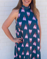 Whimsical Mimsy - Satin Halter Maxi Dress