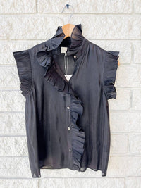 CHRISTY LYNN Women's Marfa Sleeveless Top in black - women's blouse