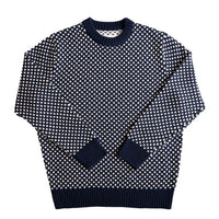 Long Wharf Supply Co. Edgartown Seawell Crewneck Sweater in navy - men's sweater - alternate view