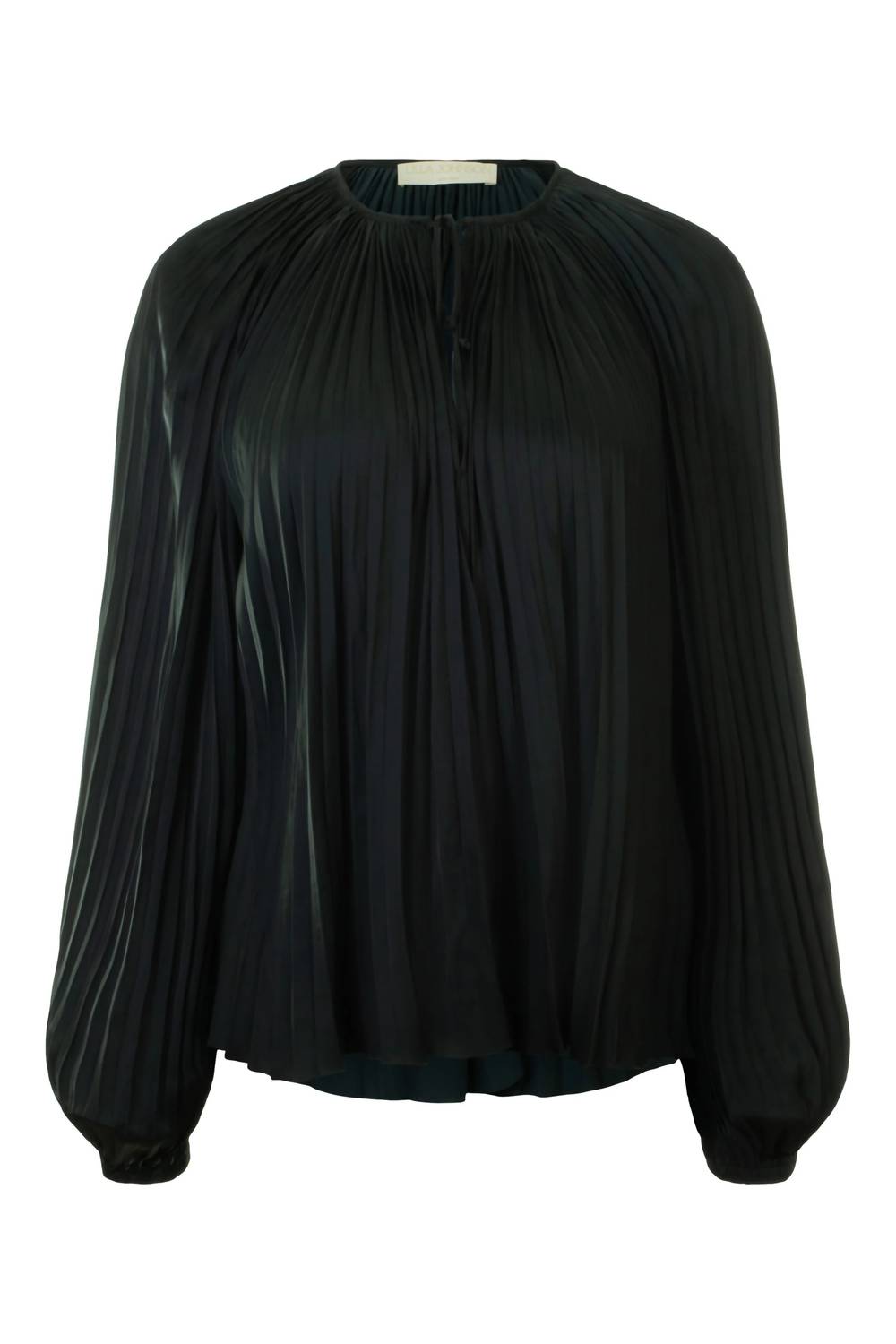 Ulla Johnson Women's Electra Pleated Satin Blouse in noir - women's blouse
