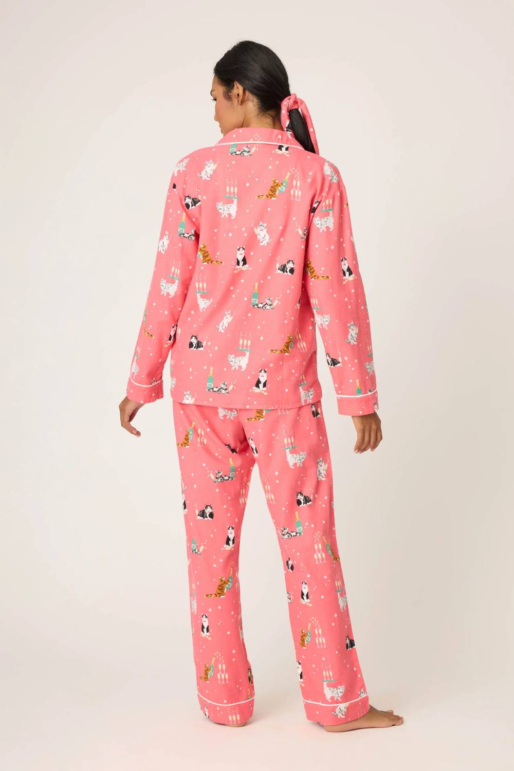 Pj Salvage - Champagne Cats 3 Piece Matching Flannel Set
