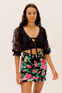 For Love & Lemons - Loretta Cropped Blouse