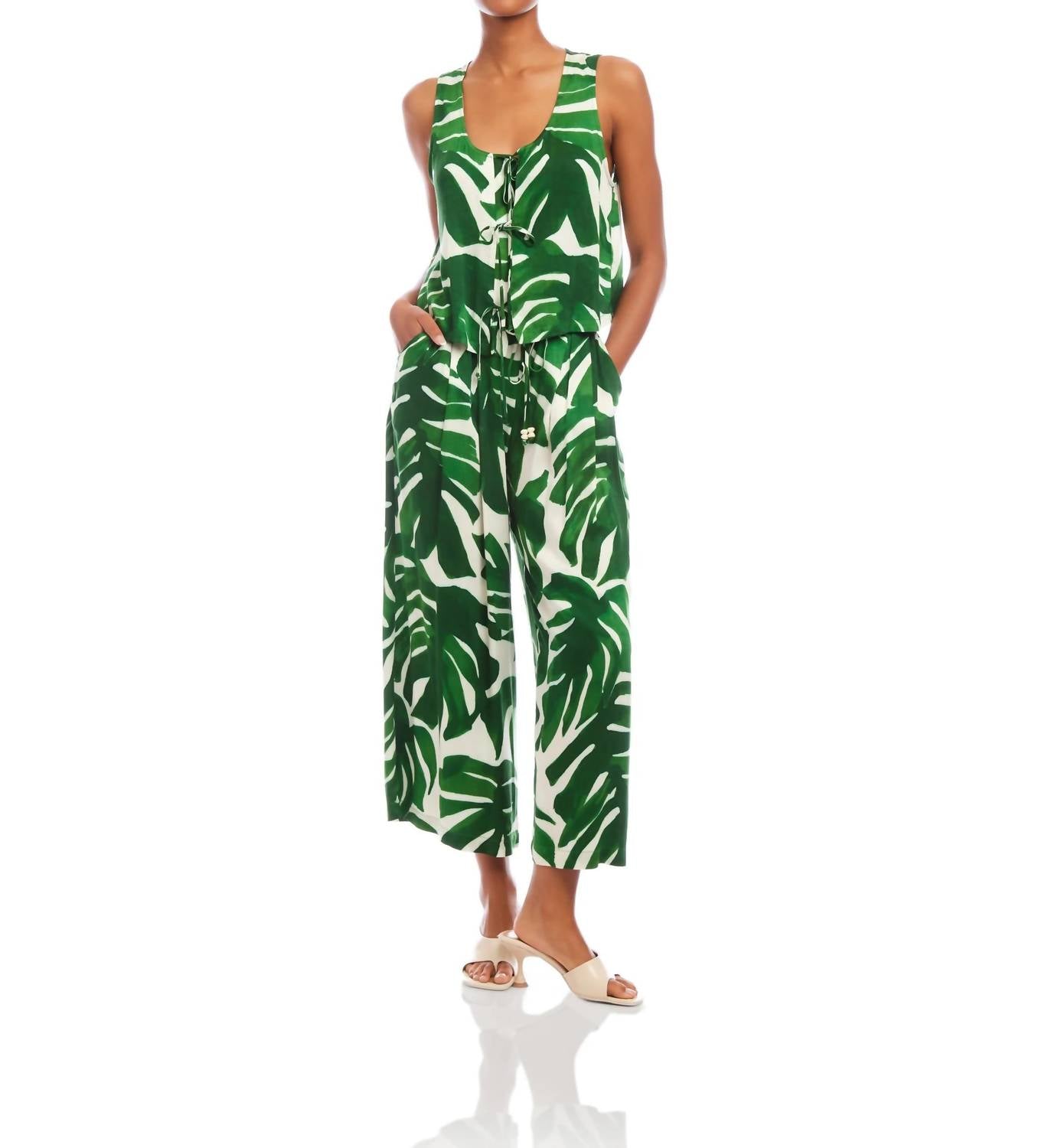 Fifteen Twenty - Etta Cropped Drawstring Pants