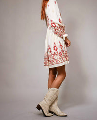 Blue B - Belinda Boho Embroidered Dress