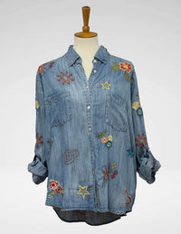 Kyla Seo - Women's Embroidered Lil Shirt
