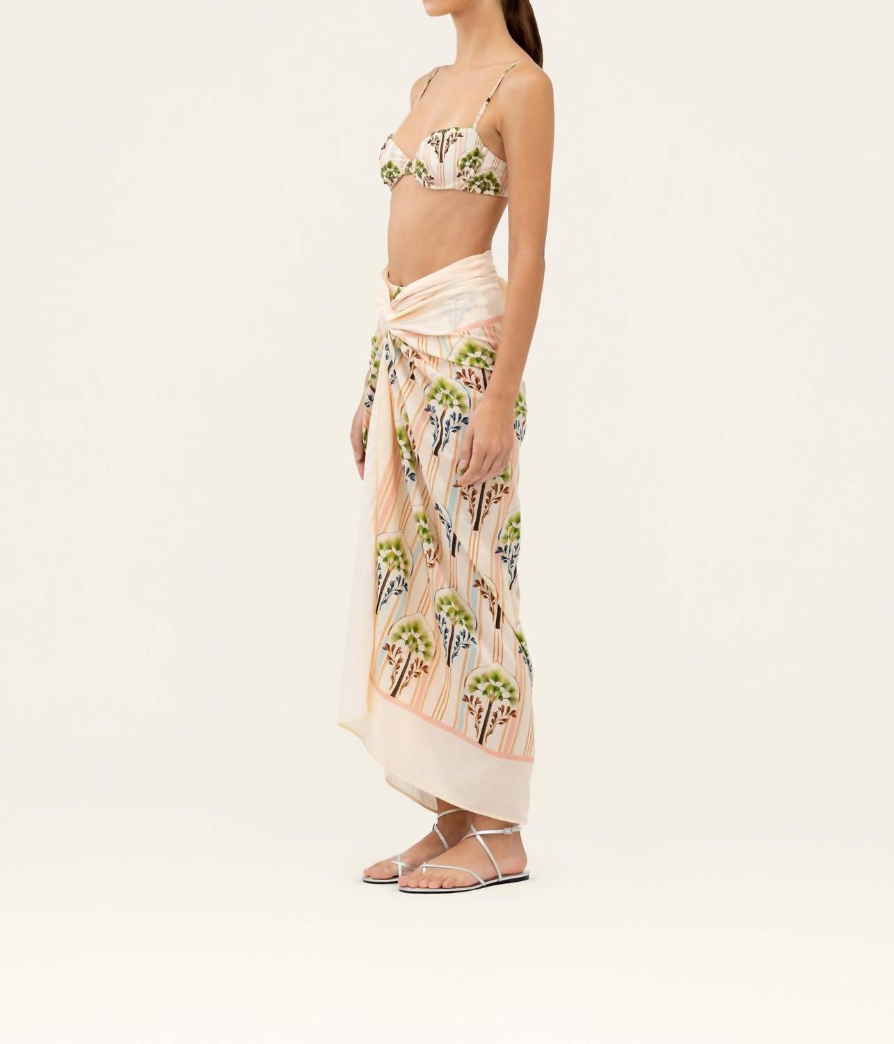 Agua By Agua Bendita - Lavanda Moriche Palm Printed Pareo