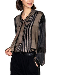 Beate Heymann - Glossy Plaid Blouse