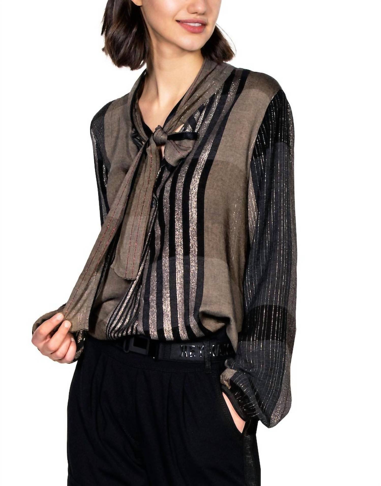 Beate Heymann - Glossy Plaid Blouse