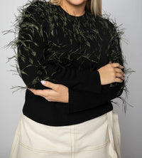 Tanya Taylor - Lexia Feather Sweater - Plus Size