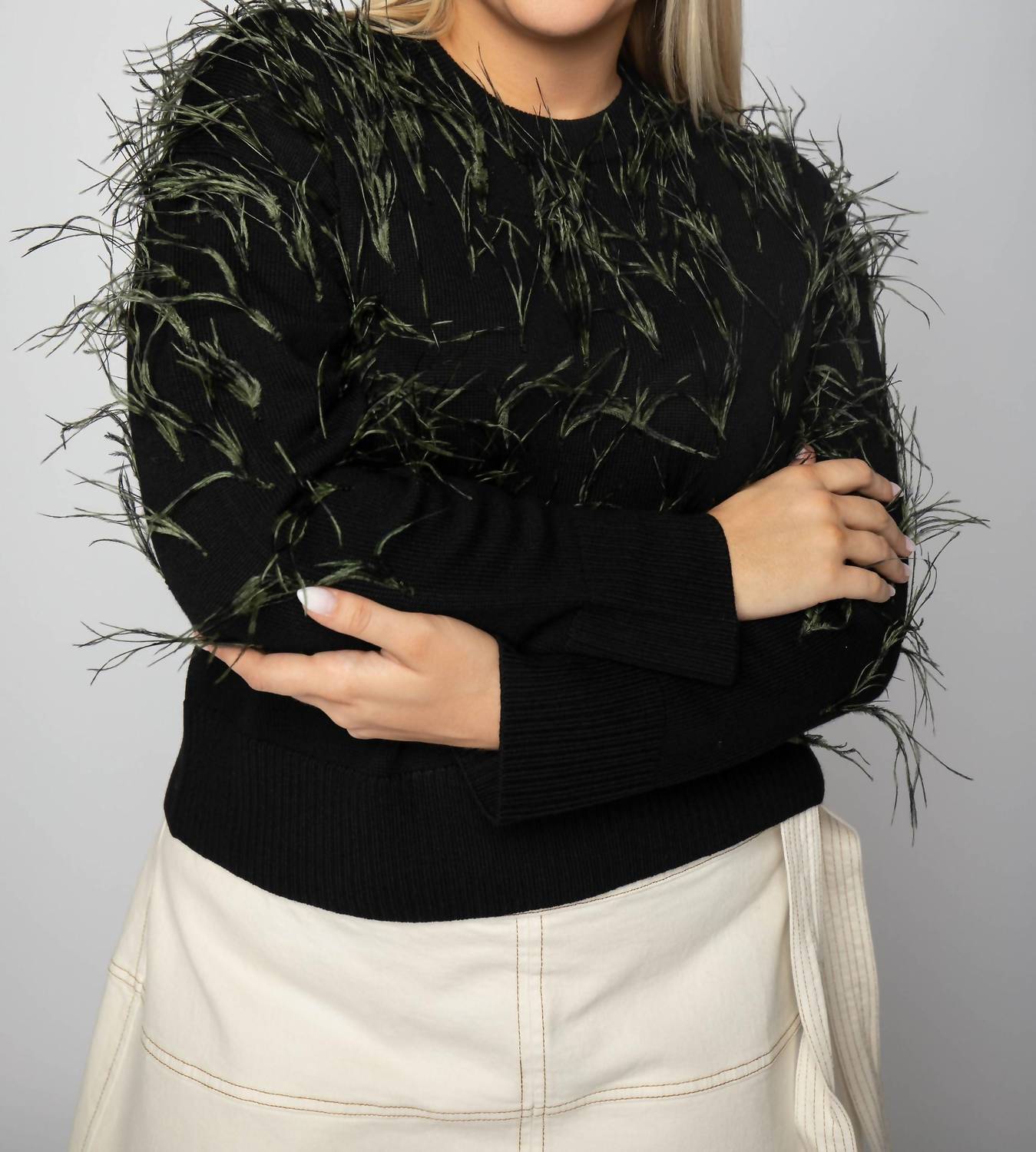 Tanya Taylor - Lexia Feather Sweater - Plus Size