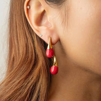 Gold & Honey - Women's Interchangeable Double Drop Earrings