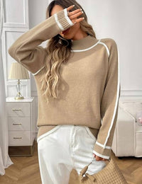 Epretty - Trim Knit Sweater