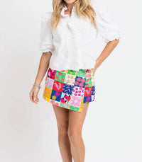 Karlie - Fruit Quilt Wrap Skort