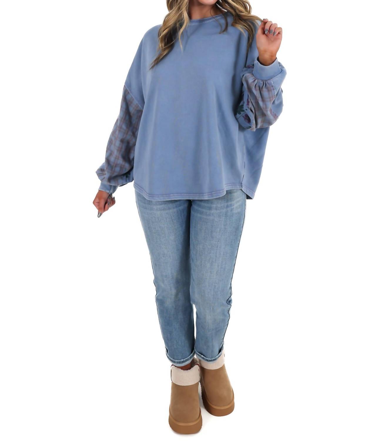 Easel - Harvest Stroll Contrast Top