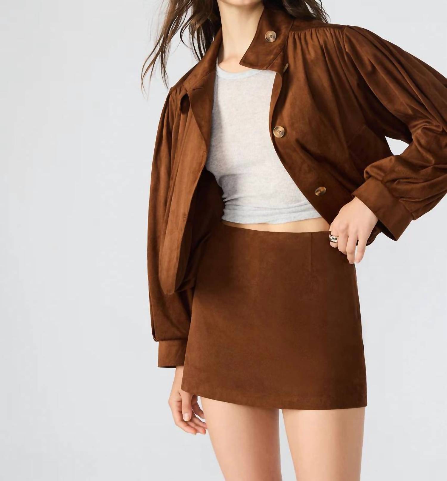 Steve Madden - Cindi Faux Suede Skirt