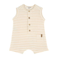 One More In The Family - Kid's Striped Manu Romper